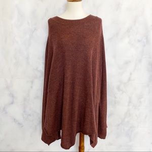 Moth | Burgundy Wool Blend Swing Sweater